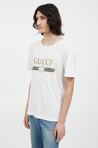 Gucci-White-Vintage-GG-Logo-T-