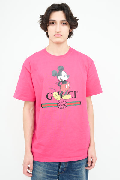 Disney Gucci T Shirt Gucci X Disney Cream Mickey Mouse Print