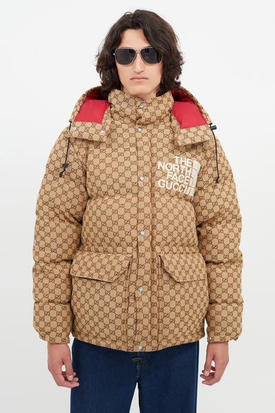 Gucci x The North Face Monogram Puffer Jacket Size XL