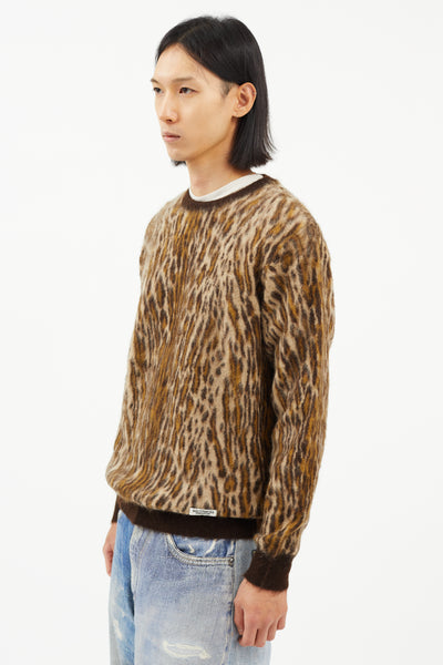 Guilty Parties // Brown Mohair Print Sweater – VSP Consignment