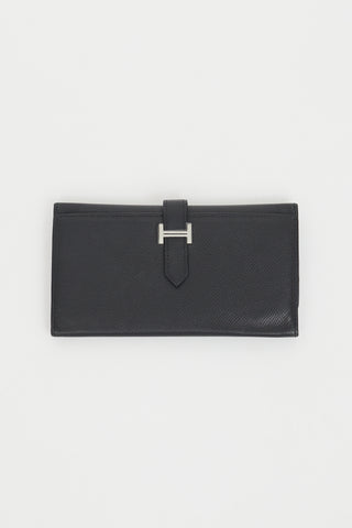 Hermès 2005 Noir Epsom Bearn Wallet