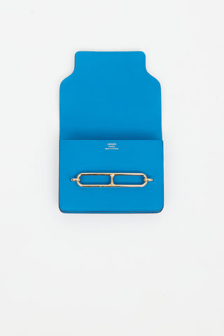 Hermès 2022 Blue Roulis Slim Wallet