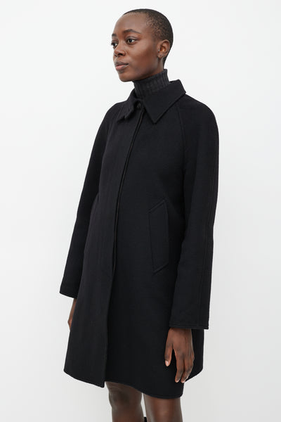 Hermès // Black Balmacaan Coat – VSP Consignment
