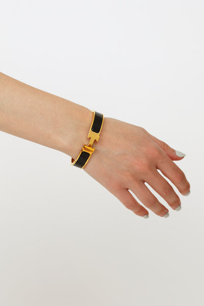 Hermès // Black Clic Clac H Bracelet – VSP Consignment