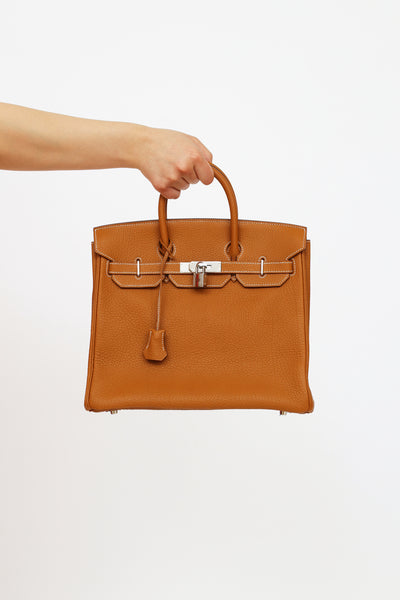 Hermès Haut à Courroies Brown Leather Handbag (Pre-Owned)