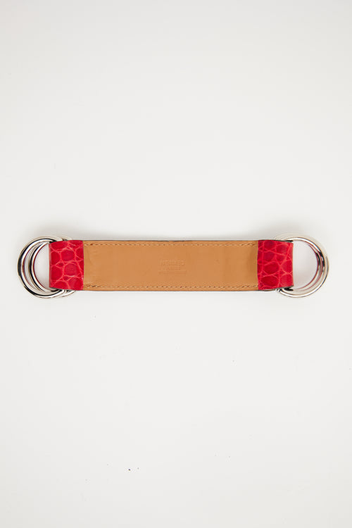 Hermès 2010 Red Pattern Scarf Belt Extension