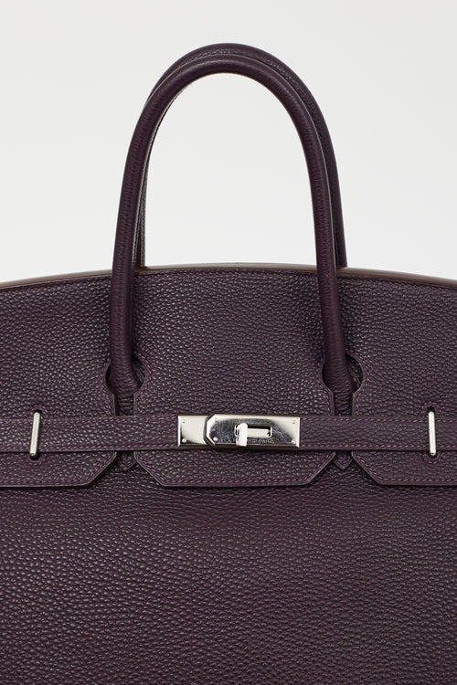 Hermès 2006 Raisin Clemence Leather Birkin HAC 36 Bag