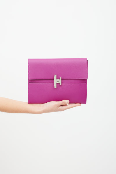 Pourpre Cinhetic Hermes Cinhetic Clutch Hermès Rose Pourpre Chévre