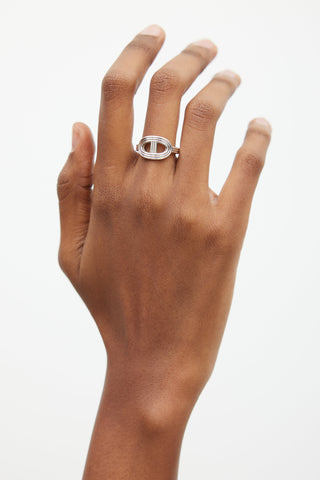 Hermès Silver Farandole Textured Ring