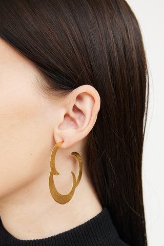 VSP Archive Gold Tone Abstract Earrings