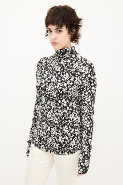 Isabel Marant Étoile // Black & Cream Printed Lou Top – VSP