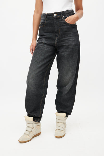 Isabel Marant // Washed Black Nadeloisa Tapered Leg Jeans – VSP Consignment