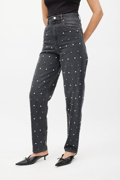 Isabel Marant Étoile // Grey Silver Pearl Corsy Jeans – VSP - Main Image