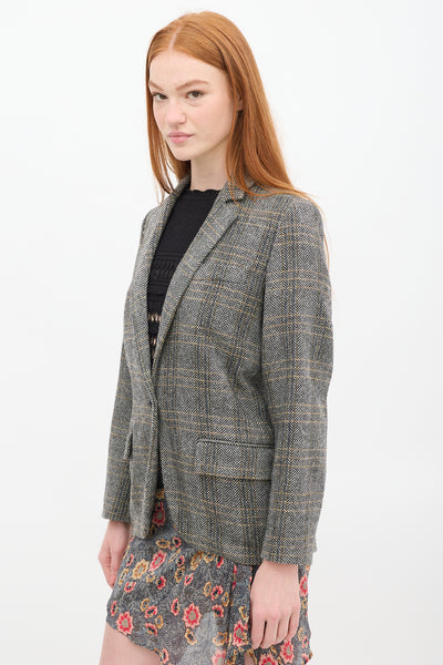 Isabel Marant Étoile // Grey Multi Herringbone Charly Blazer