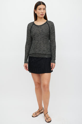 Isabel Marant Grey & Black Knit Sweater
