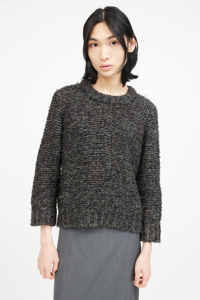 ISABEL MARANT★上質な編み込み★ゆったりウール100%ニットコート★ Isabel Marant // Grey Wool Knit Sweater – VSP Consignment