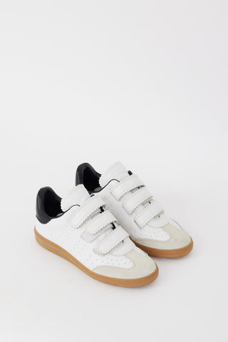 Isabel Marant White & Black Leather Beth Sneaker
