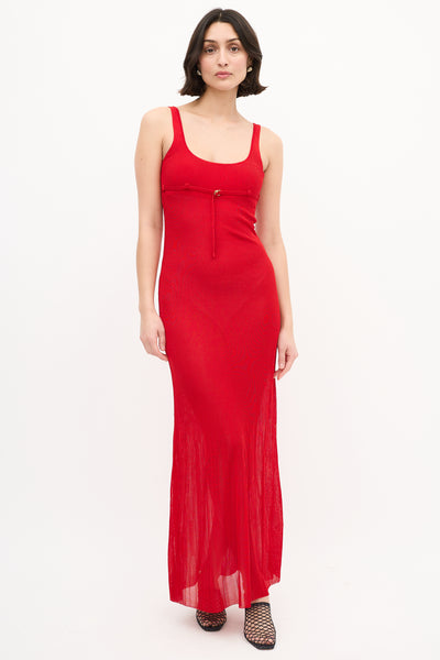 JACQUEMUS-RED-RIBBED-DRESS-