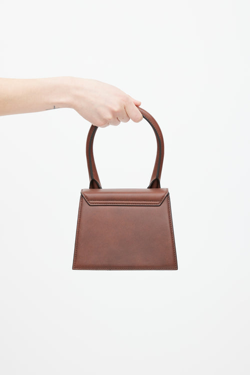 Jacquemus Brown Leather Le Chiquito Moyen Crossbody Bag