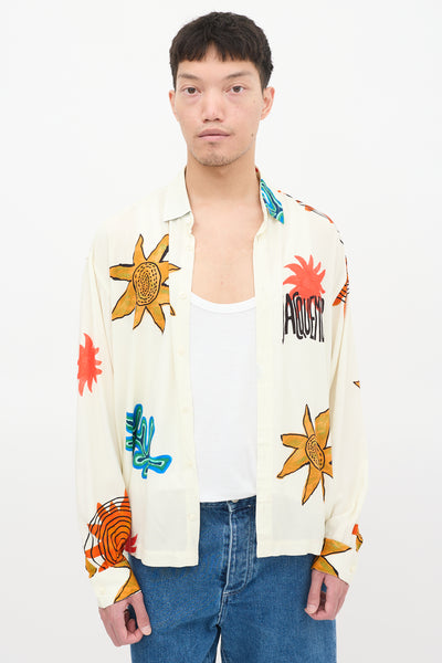 Jacquemus // Cream Multicolour La Chemise Baou Printed Shirt
