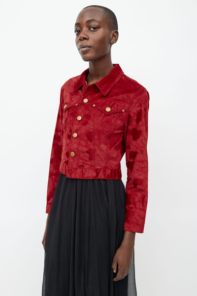 Jean Paul Gaultier // Red Velvet Cropped Jacket – VSP Consignment