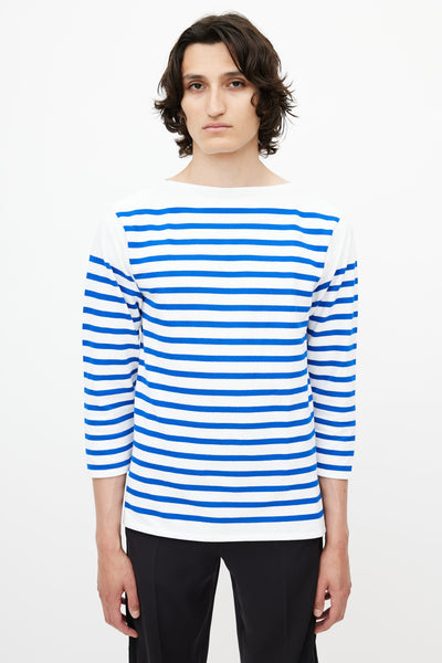 Jean Paul Gaultier // White & Blue Stripe Sailor Top – VSP Consignment