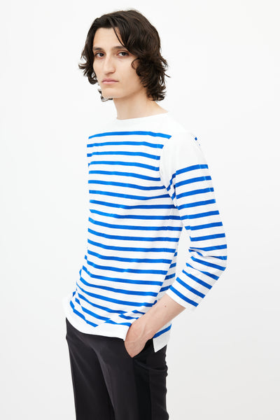 Jean Paul Gaultier // White & Blue Stripe Sailor Top – VSP Consignment