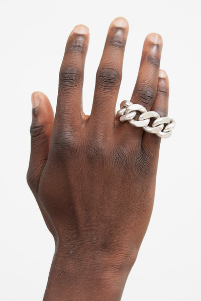 jil sander size s silver chain ring2 JIL SANDER WOMAN SILVER