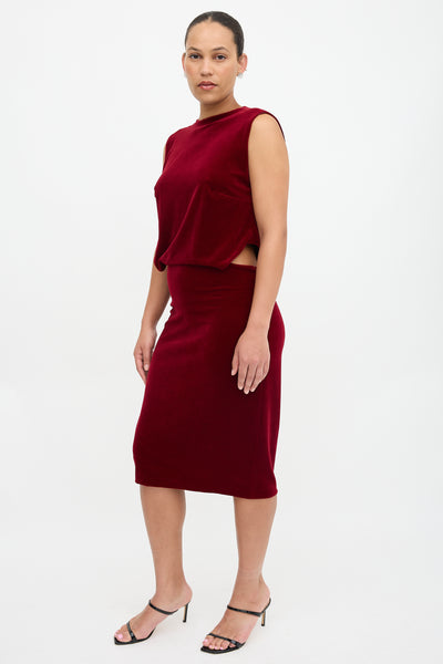 Jil Sander // Velvet Draped Cut Out Dress – VSP Consignment