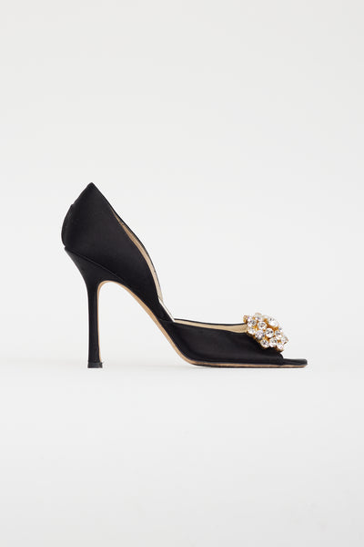 JIMMY CHOO ブラック ハイヒール Jimmy-Choo-Black-Satin-D_orsay