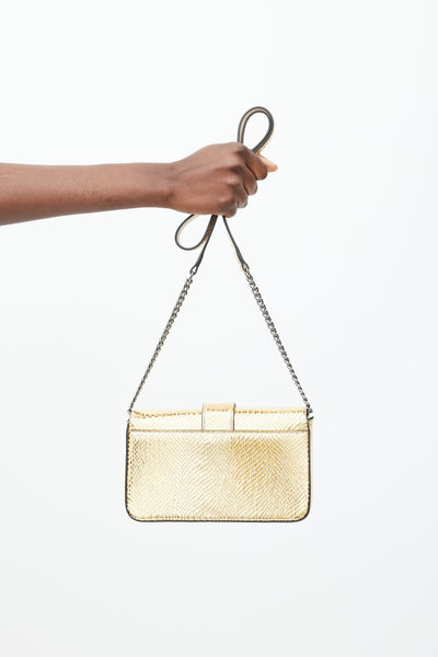 Jimmy Choo // Gold Cheri Embossed Crystal Bag – VSP Consignment