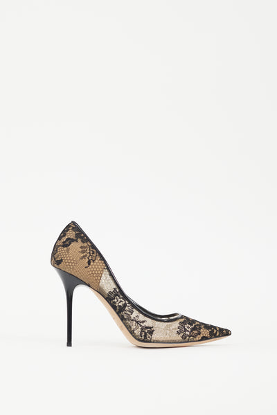 JimmyChoo-Beige-Black-Lace-