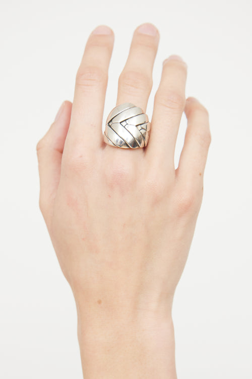 John Hardy Sterling Silver Large Modern Chain Ring
