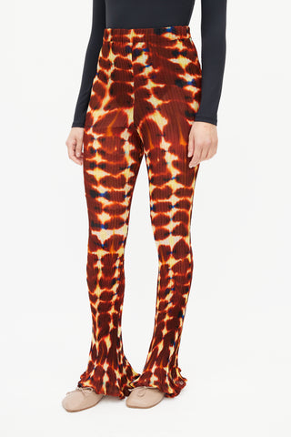 Tall Abstract Plisse Flare Pants