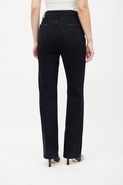 Khaite // Black Danielle High Rise Straight Jeans – VSP Consignment