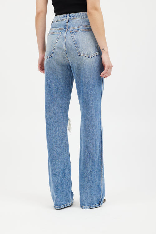 Khaite Medium Wash Danielle Distressed Jeans