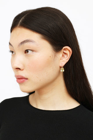 Fine Jewelry 18K Gold Diamond Lemon Quartz Drop Earrings