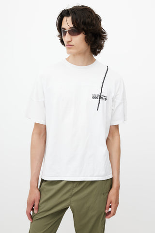 White & Multicolour 00072019 Logo T-Shirt