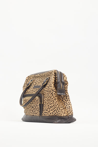 Longchamp-Brown-Textured-Bag-