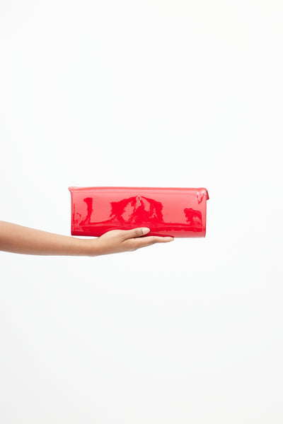 Red Patent So Kate Clutch