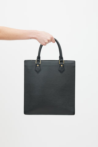 Louis Vuitton 2003 Black Epi Leather Sac Plat PM Tote Bag