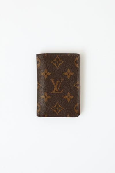 Vintage Louis Vuitton Brown Monogram Fold Over Organizer Crossbody Bag