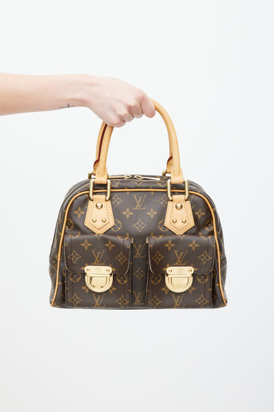 Louis Vuitton // Brown & Gold Manhattan Monogram Bag – VSP
