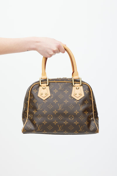 Louis Vuitton // Brown & Gold Manhattan Monogram Bag – VSP
