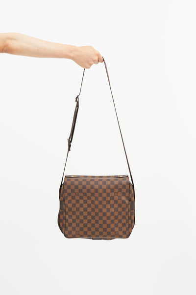Louis Vuitton Vintage Damier Ebene Naviglio Messenger Bag - Brown