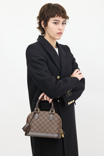 Handbag Louis Vuitton Alma Bb Ebene Alma BB Damier Ebène Canvas