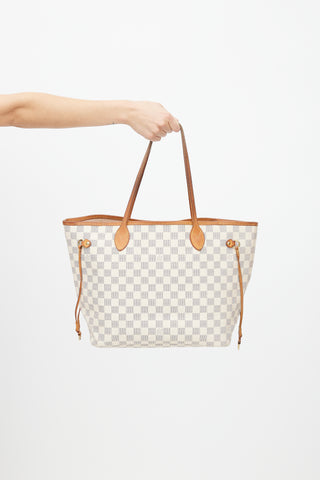 LOUIS VUITTON Damier Azur Neverfull MM Shoulder Bag - 20% Off