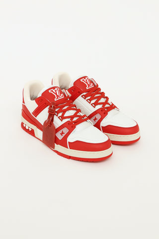 Louis Vuitton x Nike - Authenticated Trainer - Leather Red For Man, Never Worn, With Tag