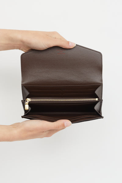 Louis Vuitton, Bags, Authentic 2pc Louis Vuitton Sarah Damier Canvas  Leather Wallet Checkbook