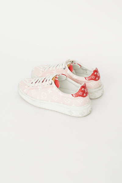 lv time out sneaker pink